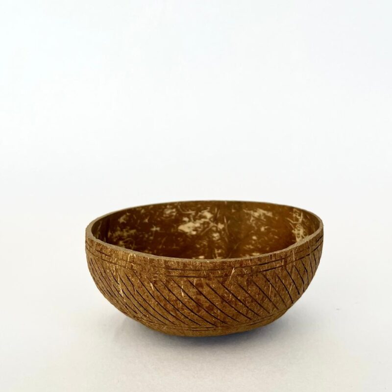 Coconut Bowl Carved